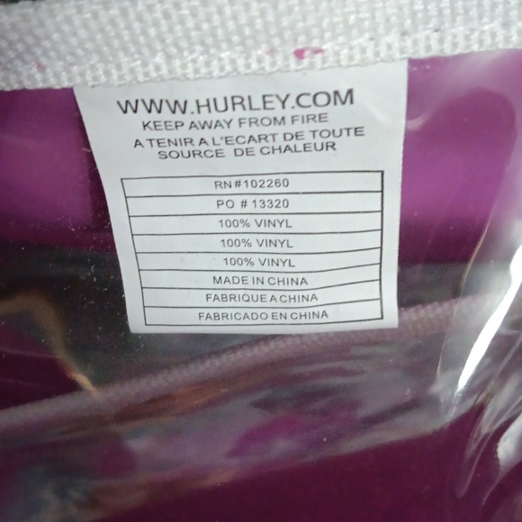 HURLEY 2 IN 1  clear with purple circle tote - Picture 8 of 11